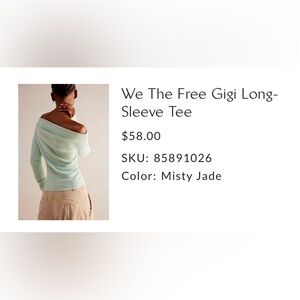 FREE PEOPLE Fuji Off Shoulder Tee